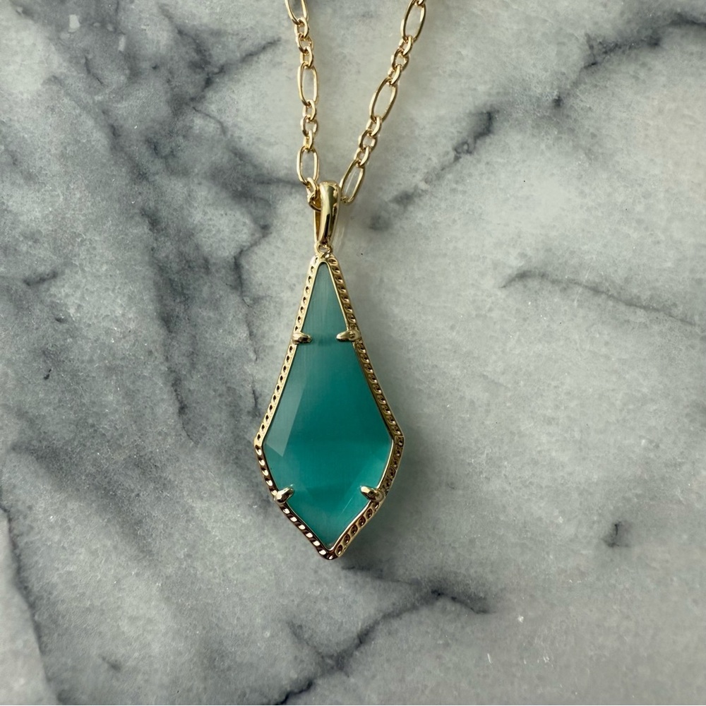 Kendra Scott 14K Gold Over Brass Jesse MultiStrand Necklace -Cat's Eye Glass NWT - Picture 2 of 9
